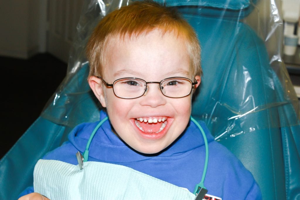 Boy With Down Syndrome at Dentist