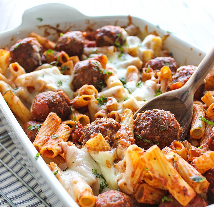 meatball pasta bake