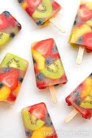 colorful fruit popsicles